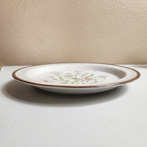 VTG 70s Takahashi Speckled Stoneware "Field Daisy" Salad Plate 8"/No. 203 - Picture 3 of 4